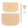 1set DIY Sewing Template for Leather Wallet, Transparent Acrylic with Hole Stencil, Handmade Leather Craft Design Pattern Mold