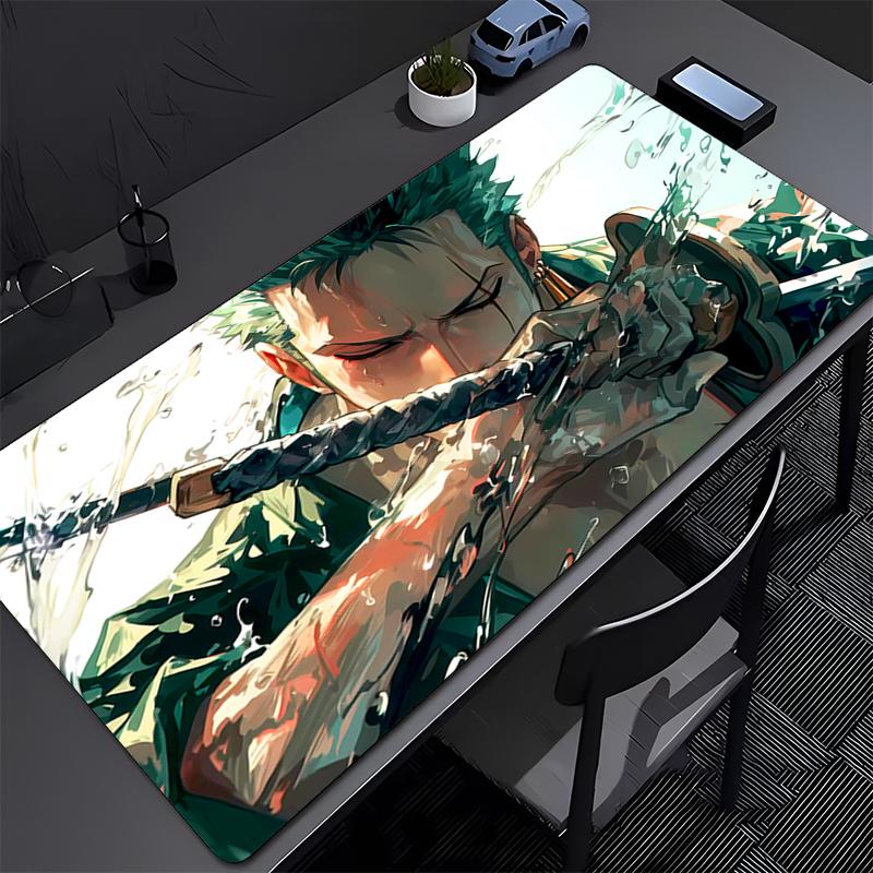 Hot Anime Mouse Pad Rubber Table Large Gamer Desk Mat Computer Keyboard Pad PC Gaming Accessories Carpet One Piece Zoro Mousepad