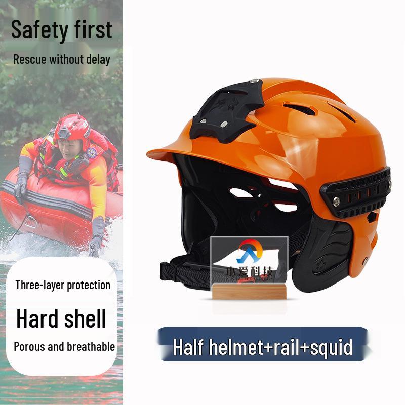 Marine Safety Helmet: Breathable, Impact-Resistant Full Face Protection for Water Sports and Flood Area Rescue.