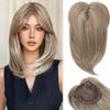 Gradient Gold Long Hair Wig with Bangs – Natural, Breathable Synthetic Fiber for European and American Women