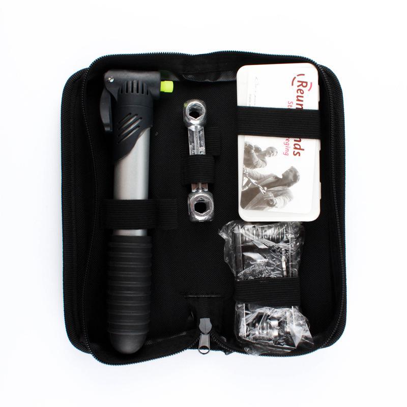 Bicycle Repair Kit: Tire Patch, Pump, Wrench Set for Mountain Bike & Car