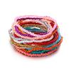 Beaded Bracelets Summer Beach Bohemia Hand Chains Handmade Colorful Seed Bead Stackable Bracelets Set for Women Elastic Stretch