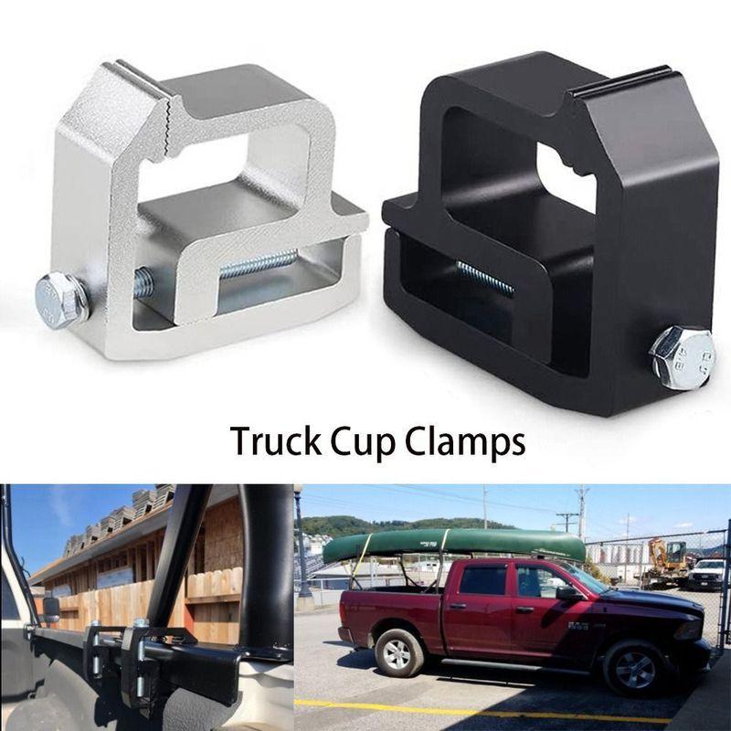 Aluminum Truck Canopy Clamps Heavy-Duty Secure Camper Shell Mounting Clamps Fastener Black/Silver Truck Cap Mounting Clamps
