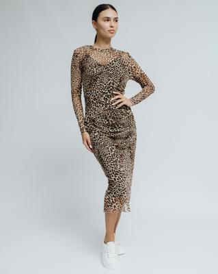 Long Tight Dress Samsara 6402 36 Leopard
