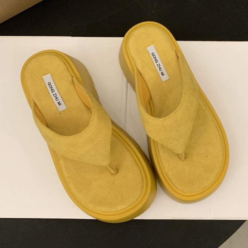 

Flats Platform Women Slippers Clip Toe Shoes Luxury Dress Woman s Sandals 2025 New Summer Flip Flops Chanclas De Mujer 37