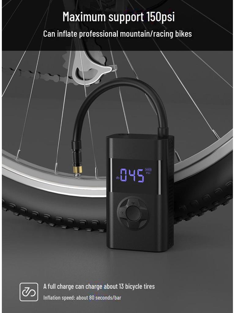 25-Cylinder Fast & Intelligent Mini Air Pump for Vehicles, Motorcycles, and Bicycles