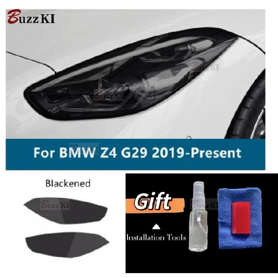 2PCS For BMW Z4 G29 M40i sDrive Car Headlight Tint Smoke Black Protective Film Transparent TPU Sticker Car Accessories