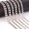 Plain Chain Cuban Chain 6-10mm Mixed Color Inner Star Pattern with Chain Trend Hip Hop Necklace Stainless Steel Chain