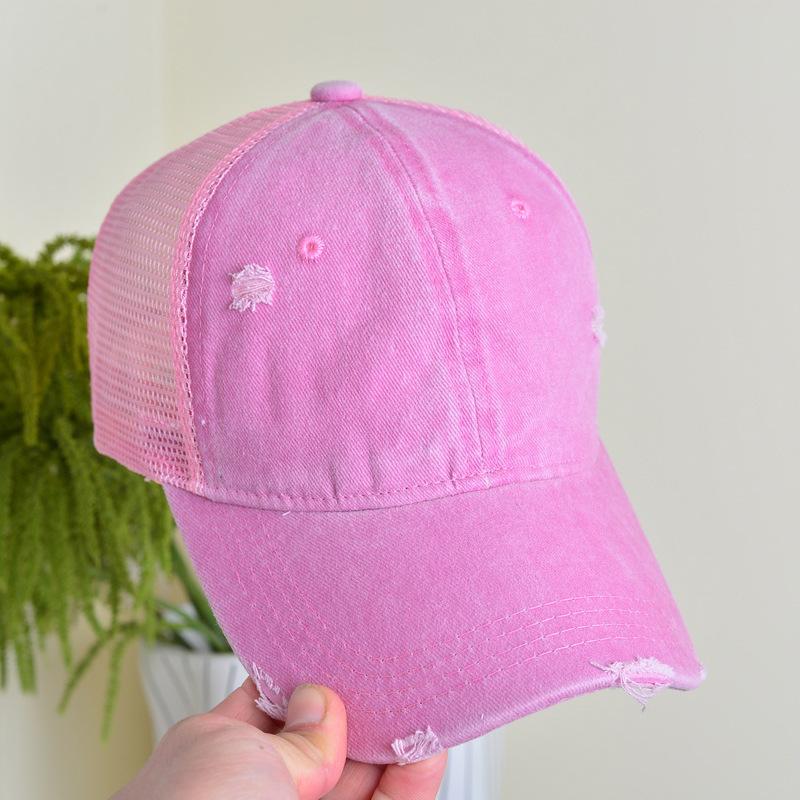 Neue Unisex Retro Uni Baseballkappen Gebrochener Stil Atmungsaktiv Sonnenschutz Lässig Trucker Caps Vielseitig Einfach Mode Netz