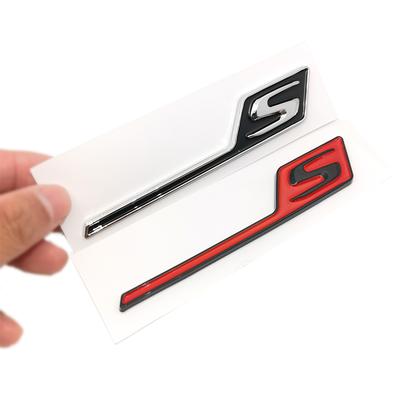 New ABS S Badge Car Rear Emblem Sticker for Mercedes Benz W117 Cla45 W205 C63 W212 E63 W207 W176 A45 X156 Gla45 AMG Styling