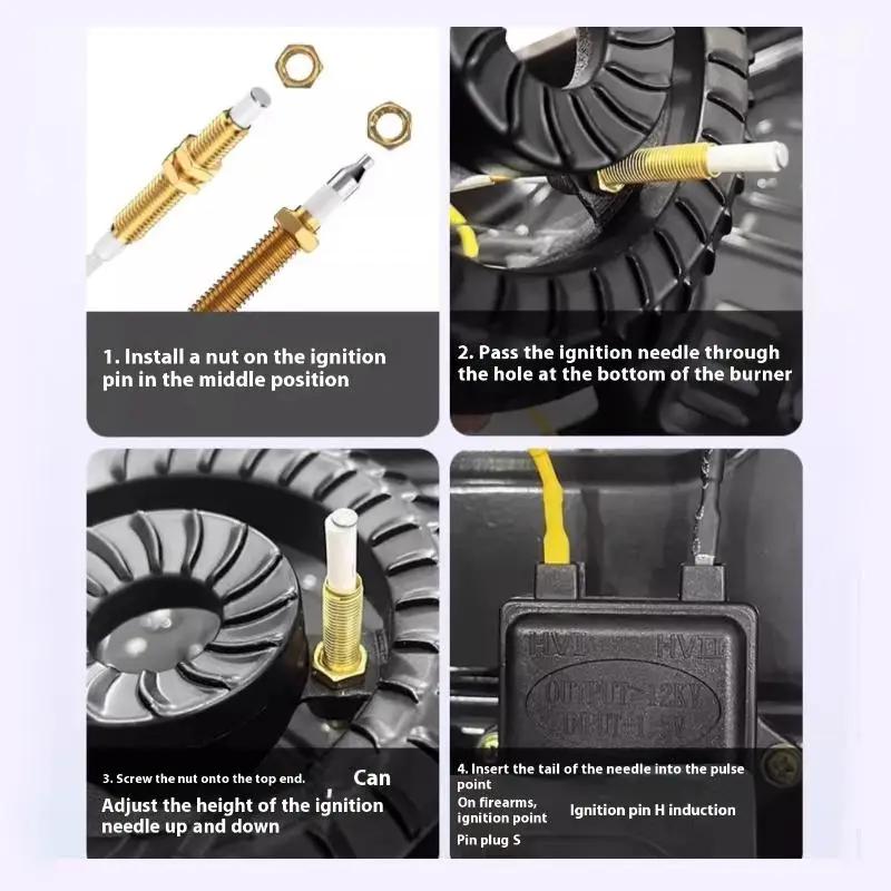 Accenditore Elettrico a Impulsi Universale/Ago di Accensione a Induzione Per Fornello a Gas/Fornello a Gas Incorporato a Gas Liquefatto e Accendino Sicurezza