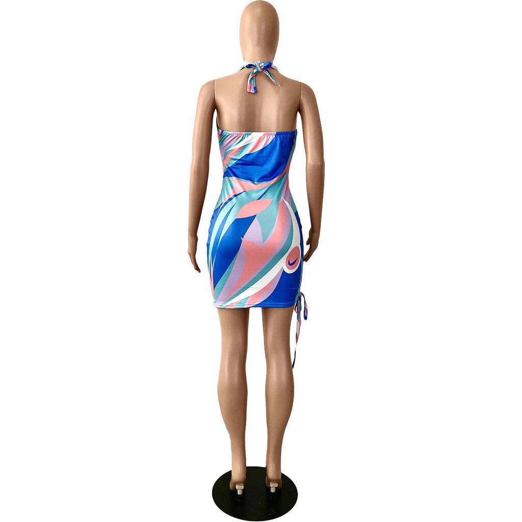 Y1650 Sexy Backless Sleeveless Suspender Dress for Women