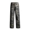 Autumn New Street Hip-hop Denim Camouflage Pants for Men Loose Wide-leg Trendy Patch Pocket Work Pants