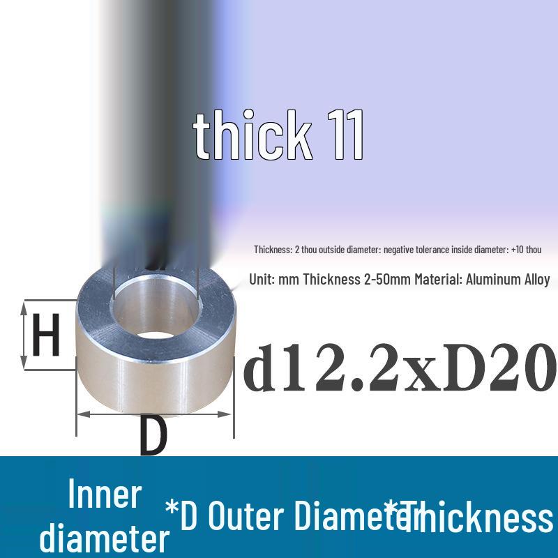 Außen-Ø 20mm Aluminiumlegierung Flache Unterlegscheibe Abstandshalter mit M6/M8/M10/M12 Innenloch - Metallwellenbuchse Isoliersäule.