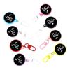 Stylish Round Plastic Keychain With Integrated Electronic Watch Perfect For Fashion Enthusiasts And Busy Commuters