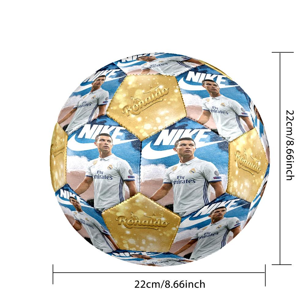 Ronaldo's Celebration Moment Size 5 Soccer Ball Machine Sewn Indoor/Outdoor Universal Football Soccer Accessory