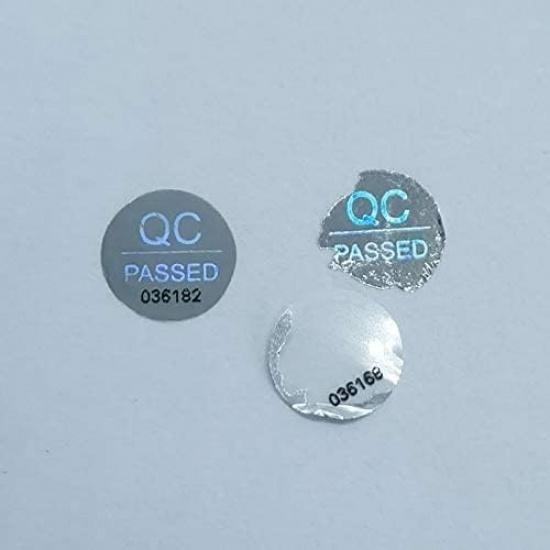 1100pcs 0.39 inch QC Passed Tamper Proof Stickers Silver High Security Tamper Evident Warranty Void Hologram Labels w/Unique Sequential Serial