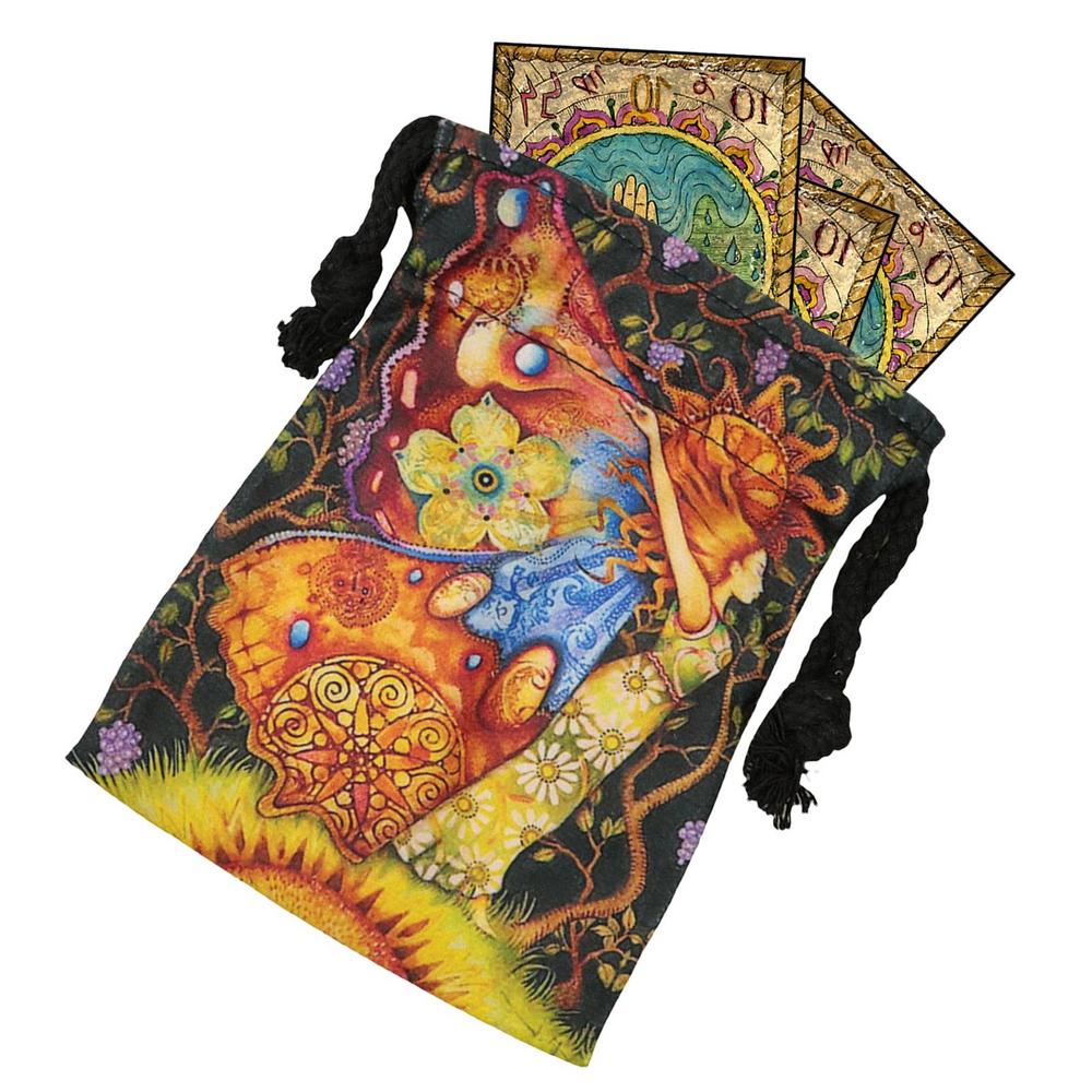 Tarot Bags And Pouches Drawstring Tarot Dice Bag Tarot Card Storage Bag With Digital Printing Multifunction Tarot Bag For Cards