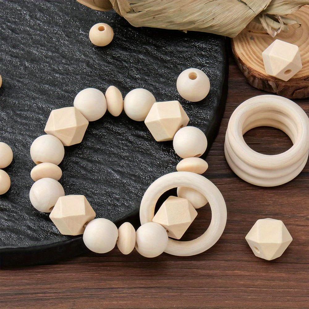 5/10/20 wooden beads, creatively personalized production of perforated wooden beads, various wooden beads, wooden beads, and wooden rings
