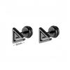 1Pair Star Lightning Titanium Steel Unisex Women Men Black Clear Crystal Zircon Ear Studs Earrings Shiny Piercing Jewelry Gift