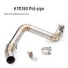DUKE390/RC390 Stainless Steel Exhaust Mid-Section Connector for Motorcycle Modification