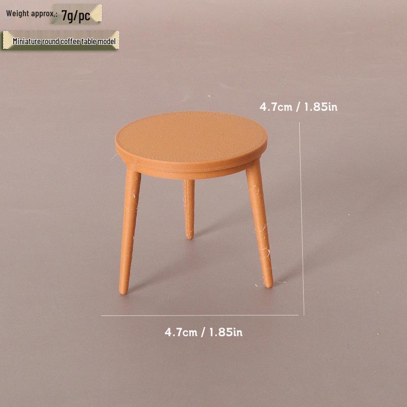 Miniature Dollhouse Round Side Table - DIY Furniture & Scene Accessories