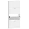 VidaXL Armoire à chaussure Blanc brillant 59x17x150 cm Bois ingénierie 342522