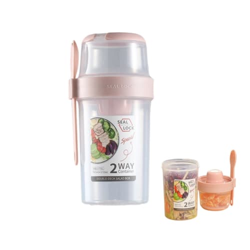 

Itisyou Salad Lunch Box, Salad Container, Cup Box, 2-Tier, Portable Lunch Salad Container, Fruit and Vegetable Container, Salad Cup