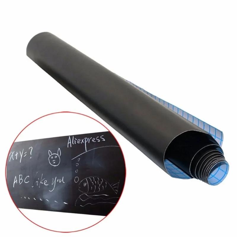 Vinyl Chalkboard 45CMx100CM Wall Stickers Removable Blackboard Decals Great DIY Gift for Kids Learning Presentation Supplies