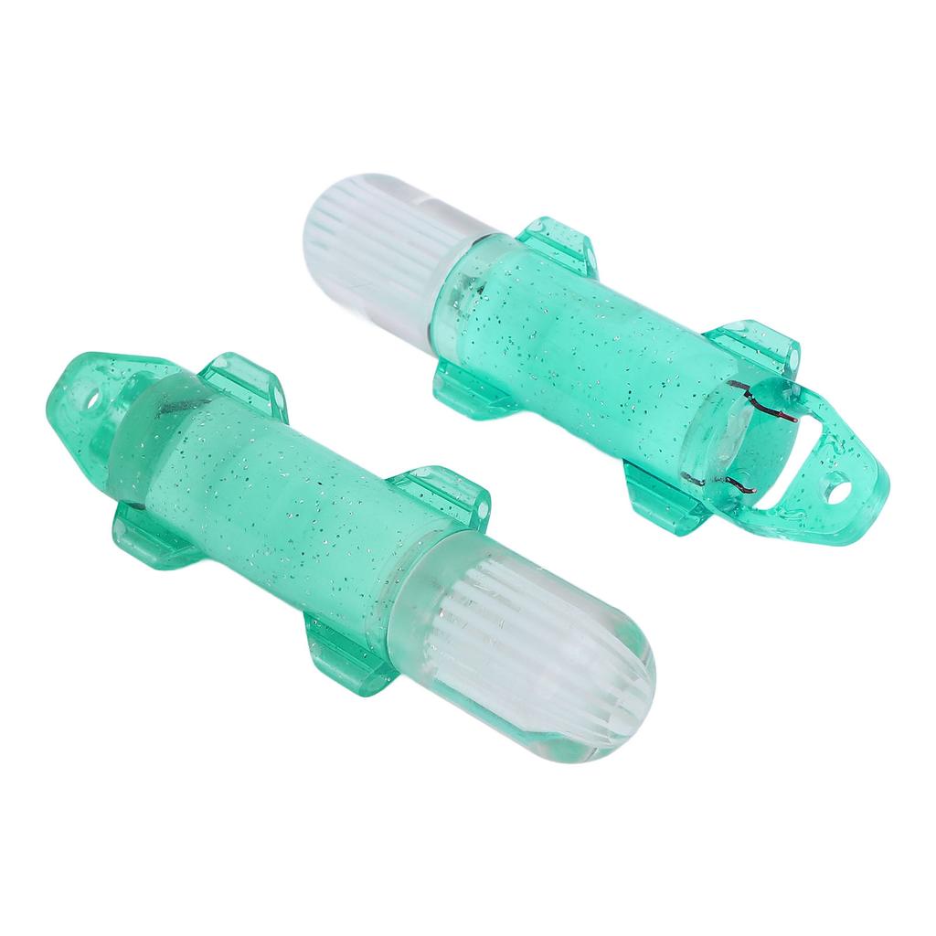 2PCS Underwater Fishing Light Fiber Optic LED Deep Drop Fishing Light Flashing Attractants Fish