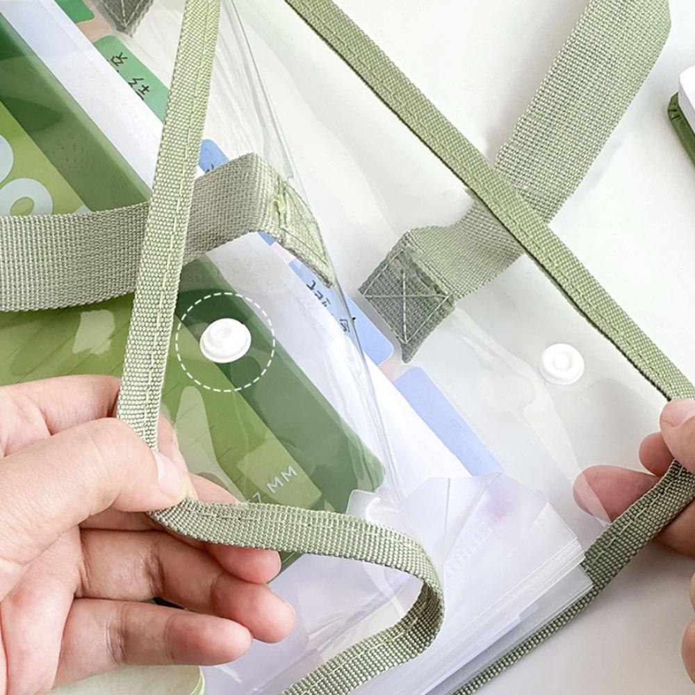 New 13-Pockets Accordion File Folder Flip Design Transparent File Folder Large Capacity Waterproof File Bag For School Office