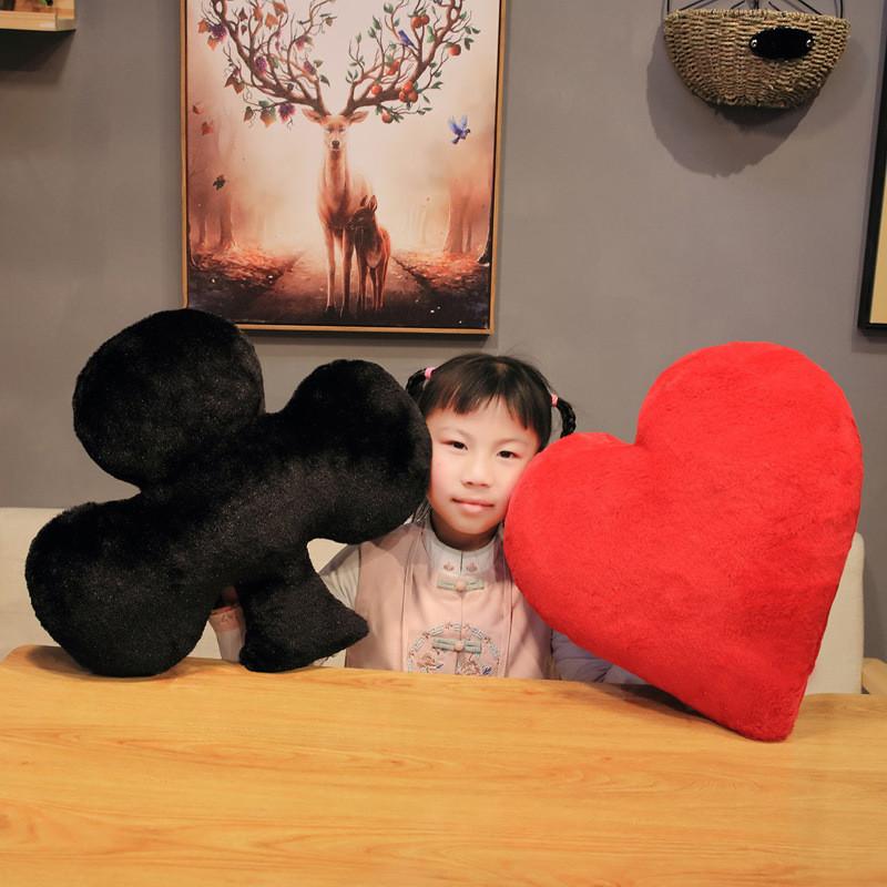 Classic Card Suit Plush Pillow With Soft Short Plush Cover For Home Decor And Lounge Comfort