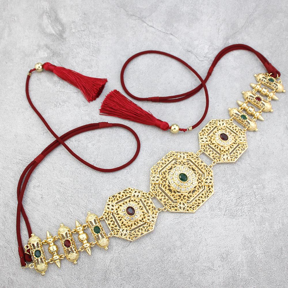 Exquisite Hand-woven Women's Rope Belt Waist Chain Wedding Jewelry Belt Robe Accessories