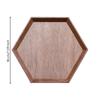 Black Walnut Serving Tray Elegant Hexagonal Wooden Space-Saving for
