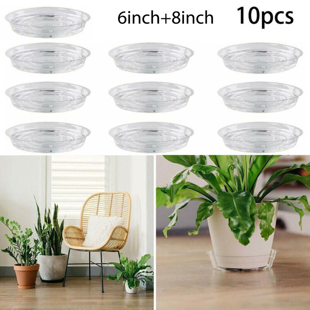 10pcs Set Heavy Duty Plastic Saucer Planter Plant Saucers Water Tray Base Pots 10pcs Set Heavy Duty Plastic Saucer Planter Plant Saucers Water Tray Base Pots