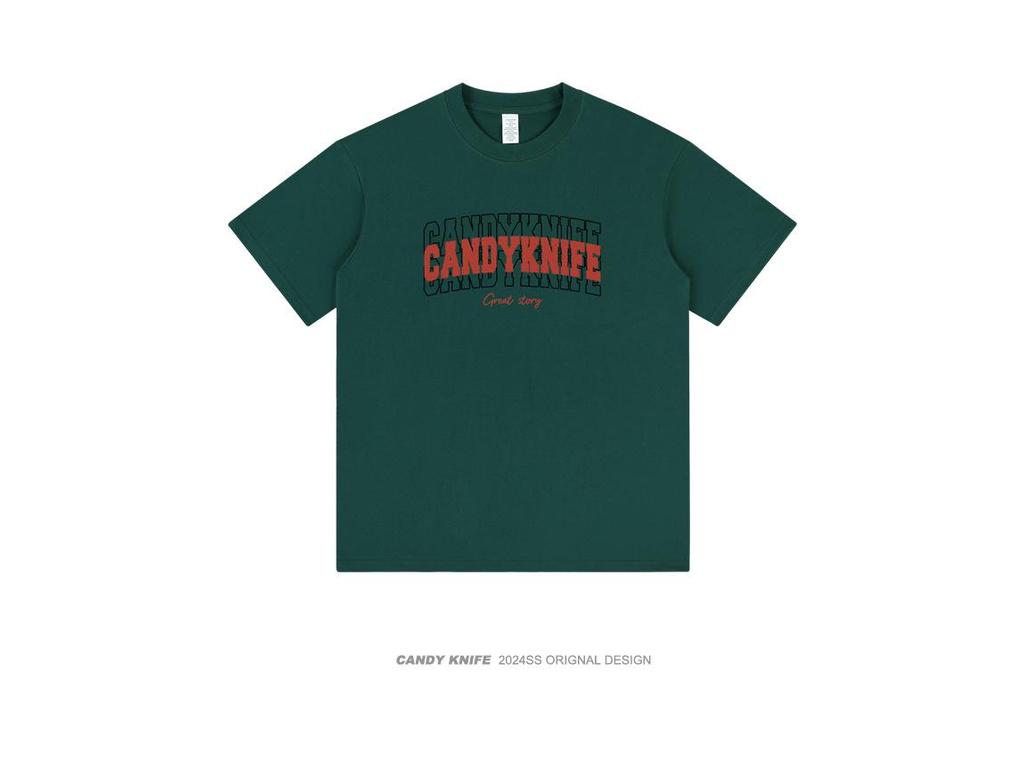 Unisex Summer Cotton Crew Neck T-Shirt with Plastic Bag Print, Casual Loose Plus Size Tee