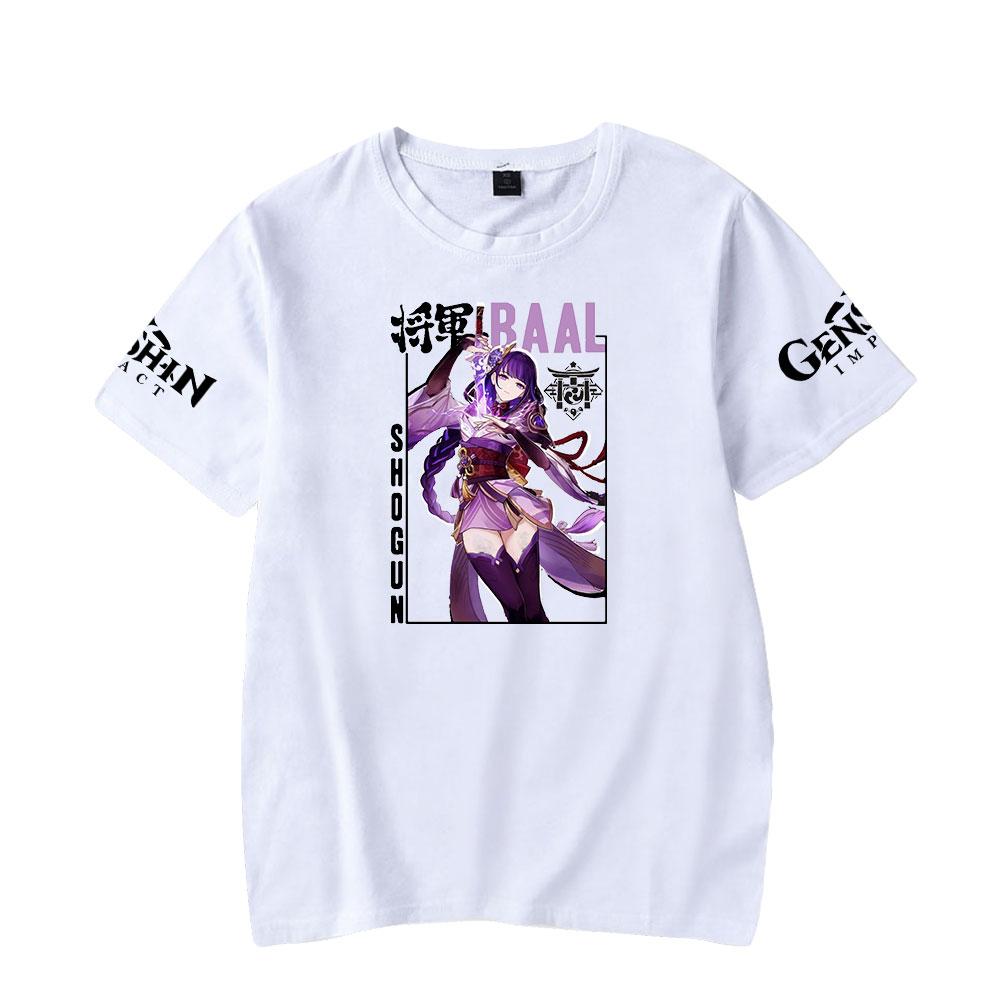Genshin Impact T Shirt for Men Women Summer Clothing Fitness O Neck Anime Man T-shirt for Male Oversized Men T-shirts Tops