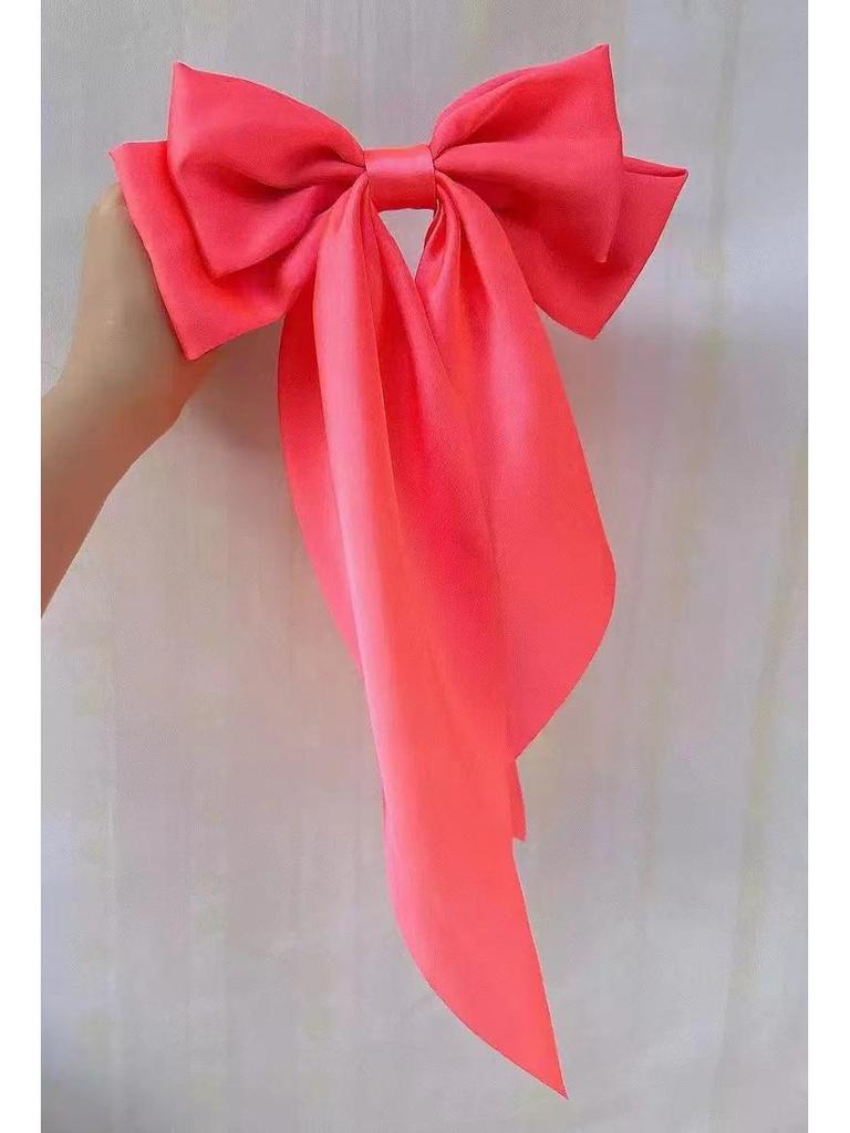 Red Bow Hair Clip Ribbon – European & American JK Style Duckbill & Spring Back Clip