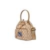 MLB Monogram Series Ny Yankees Vintage Floral Print Letter Logo Polyester Bucket Bag Unisex bags Khaki 3ABMS012N-50BGD