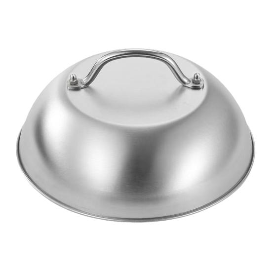 Stainless Steel Pot Lid with Handle Heat Concentration for Even Cooking Cheese Melting Dome Splatter Guard Griddle Accessory