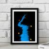 WCIC New Modern Blue Simple Series River Decorative Painting Art Cloth Home Background Wall Decoration Hanging Painting