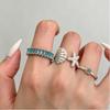 Bohemian Ocean Resort-Style Retro Ring Set: Turtle & Starfish Design