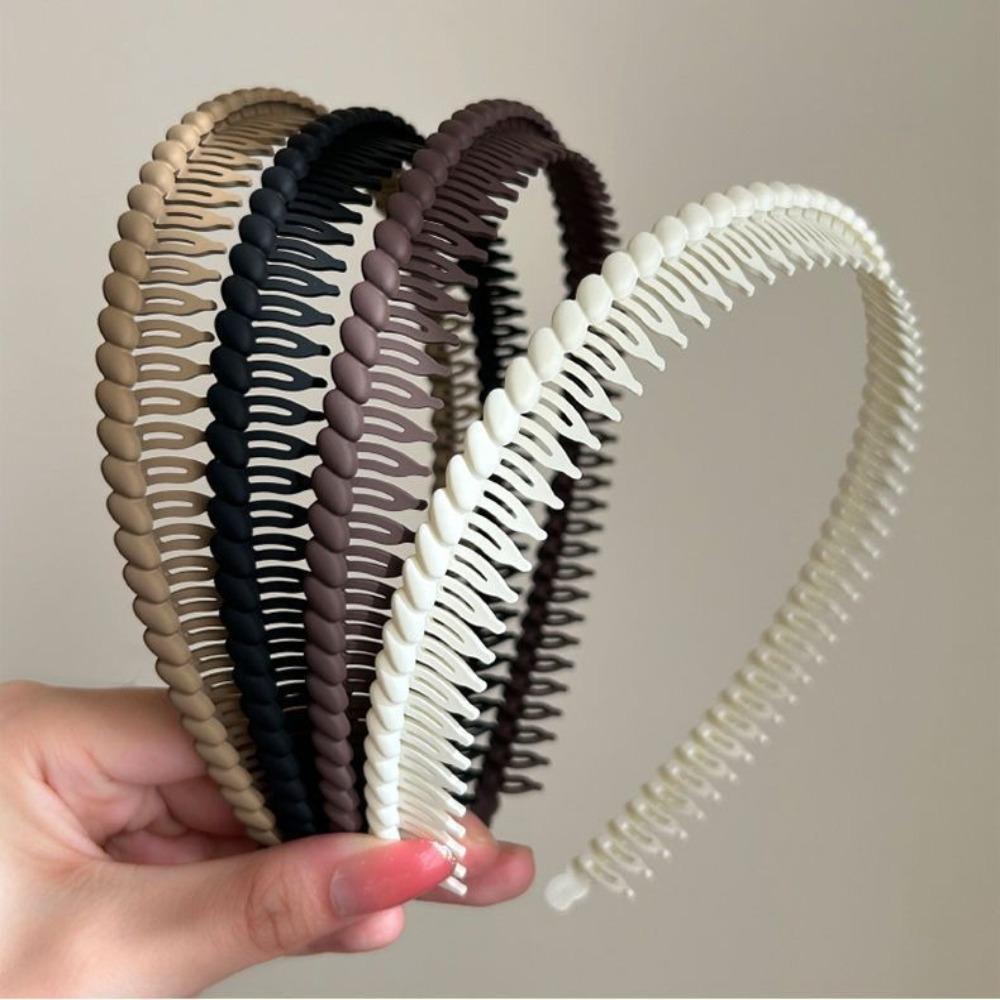 Simple Style Solid Tooth Headbands Washface Headbands  Hair Accessories Tool Unisex