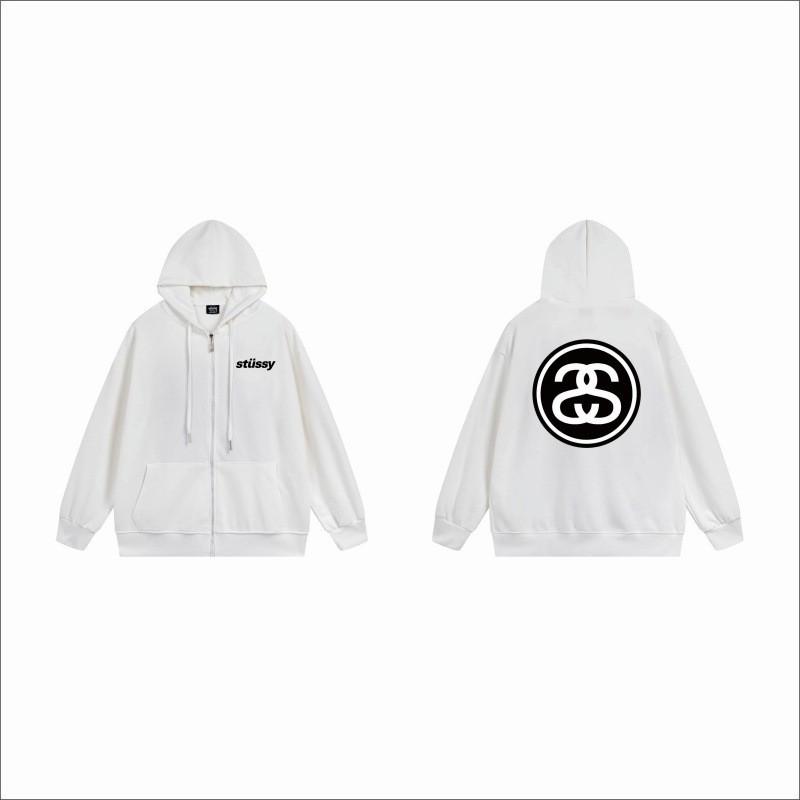 Unisex Mikina s kapucí na zip s fleecovou podšívkou a potiskem písmen Volný střih Bavlna Dlouhý rukáv Pánská Dámská