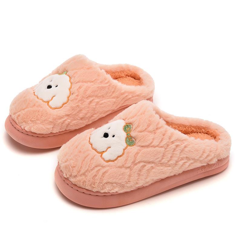 Qidashun couple cotton slippers winter, new indoor and outdoor plush cotton shoes thickened warm wool cotton mop