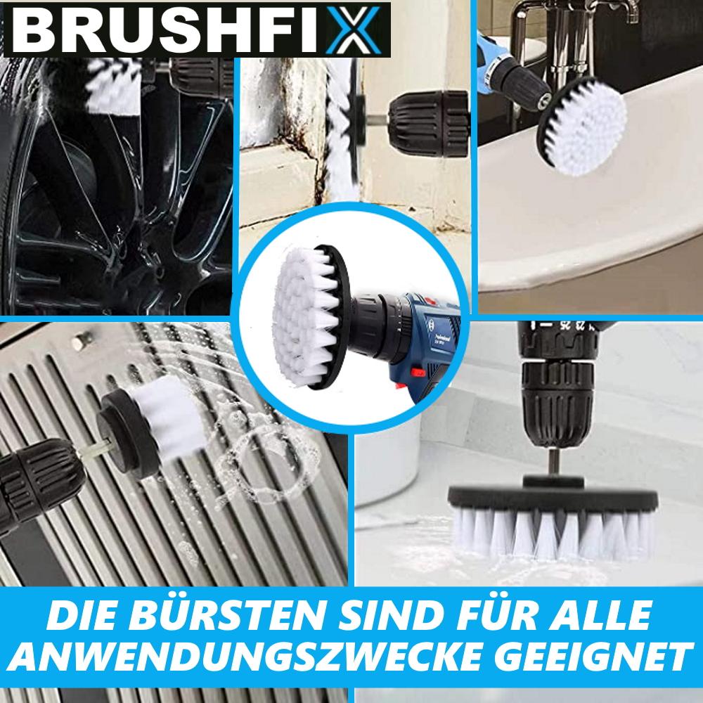 Brosse de fixation BRUSHFIX, tournevis sans fil, perceuse, sellerie cuir voiture [lot de 4]