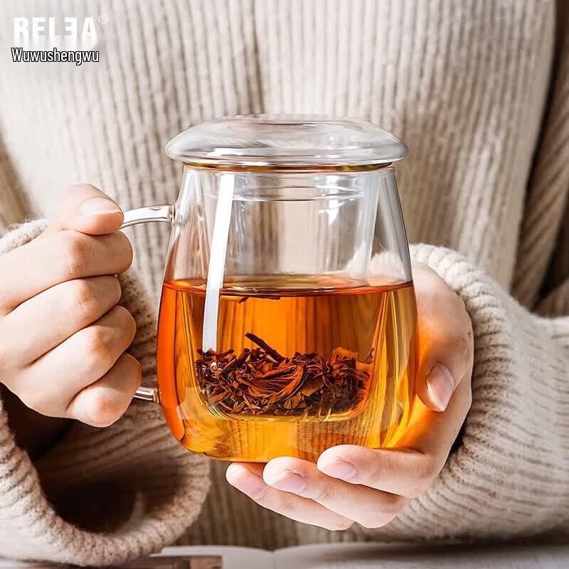 RELEA Mushroom High Borosilicate Glass Tea Cup
