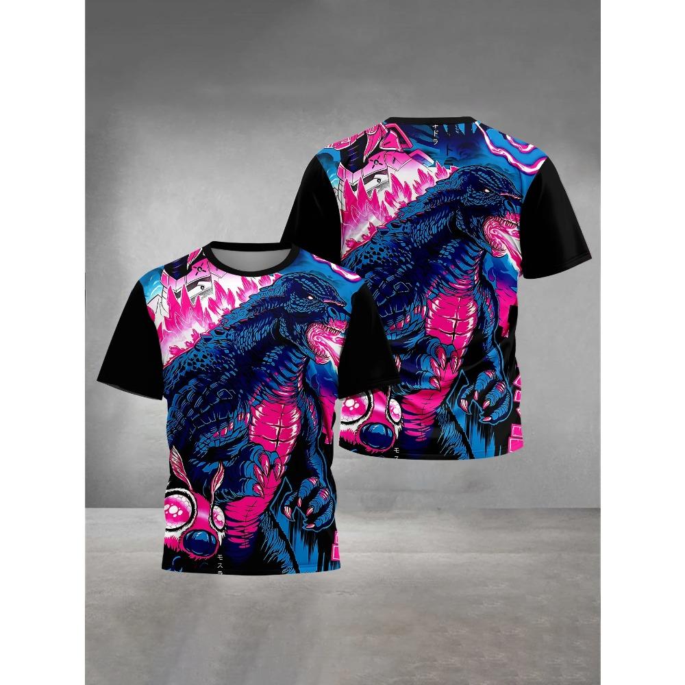 3D Tisk Godzilla Dětské oblečení 5 až 14 let Chlapecké venkovní oblečení pro děti Chlapec Dívka Dětské tričko Top košile