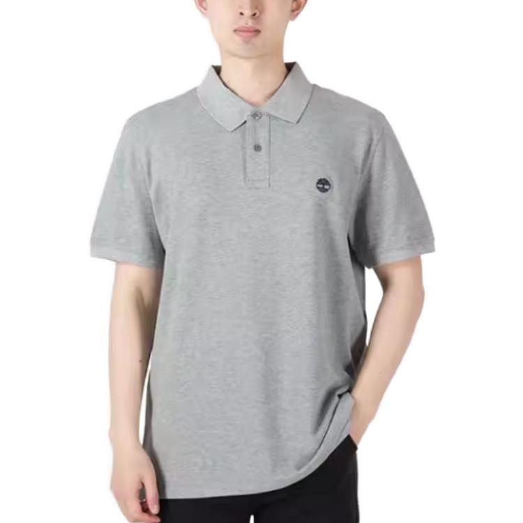 Timberland Casual Short Sleeve Polo Shirt Men polo shirts Gray A24H2-052