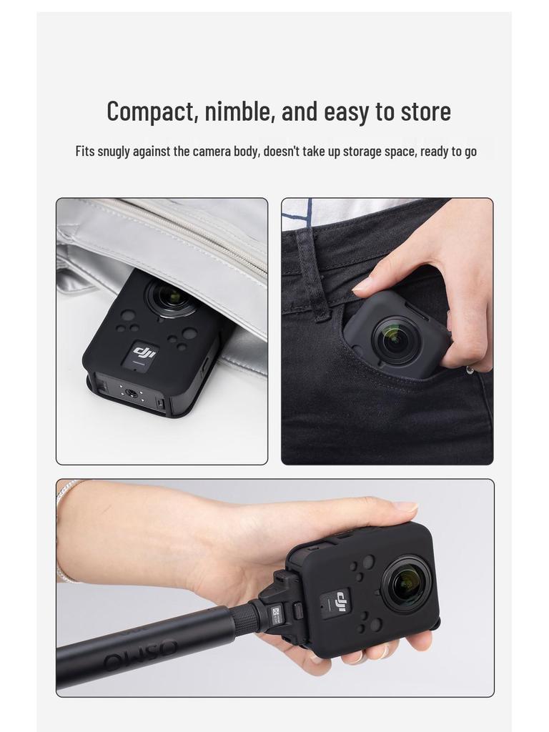 Anti-Drop, Wear-Resistant Silicone Protective Case for DJI OSMO 360 Panoramic Camera Lens